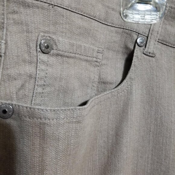 Simon Chang Plus Pants, Women's Denim, Casual Tan Wide-Leg Size 22 Lightweight - Picture 9 of 11